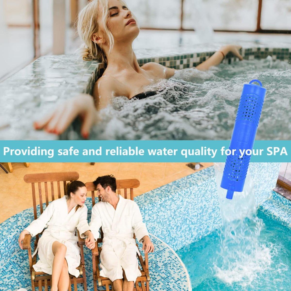 2 Pack Spa Filter Mineral Sticks for Hot Tub Swimming Pool X9056