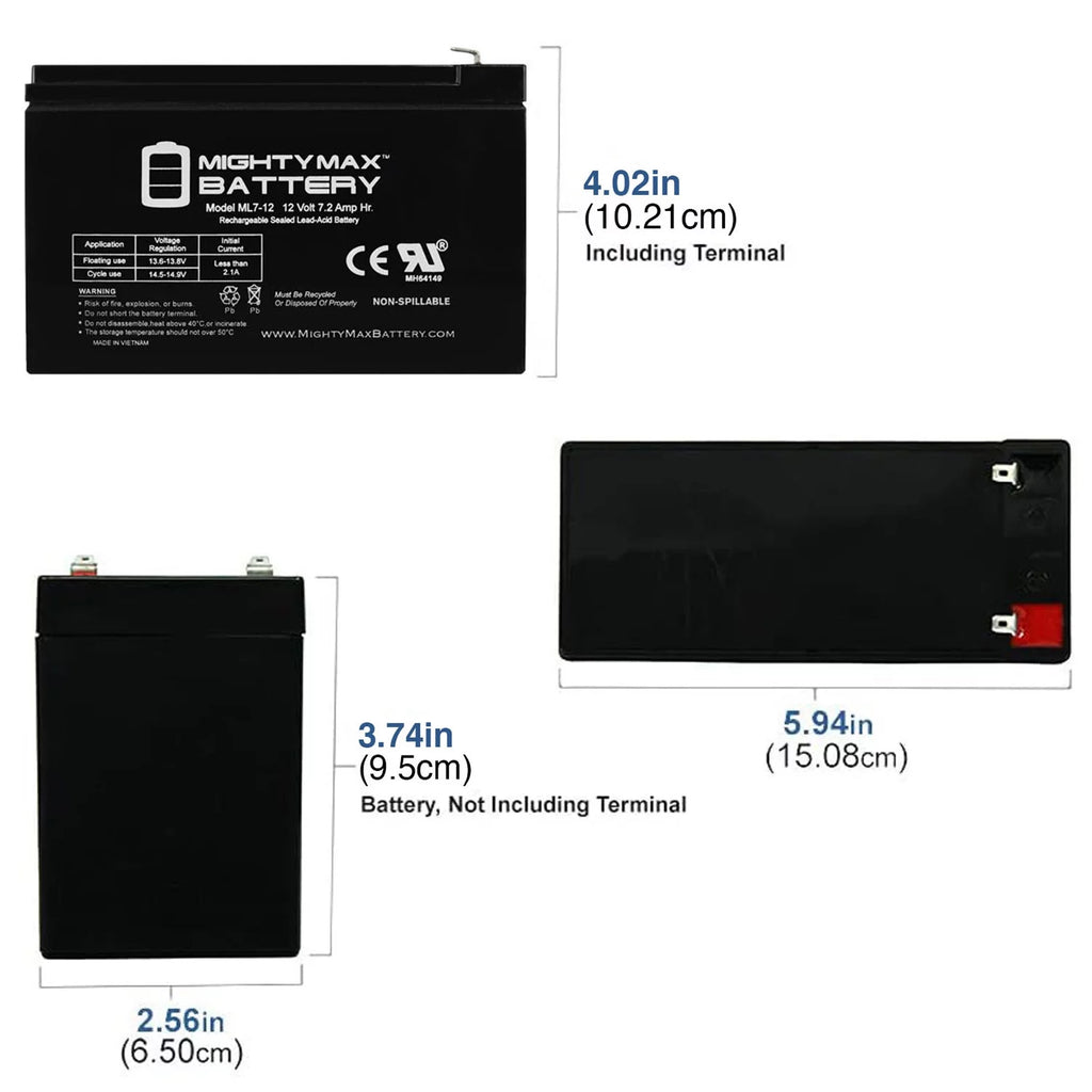 12V 7AH SLA Battery W70209