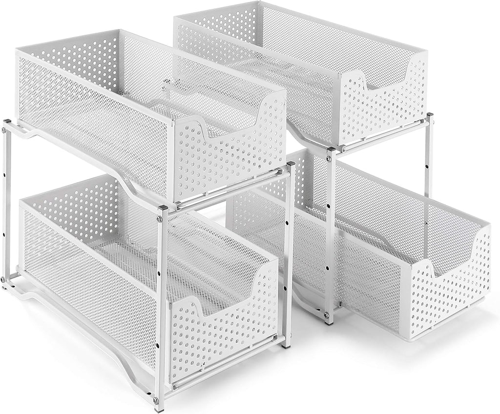 2 Tier Under Sink Cabinet Organizer with Sliding Drawer T223120