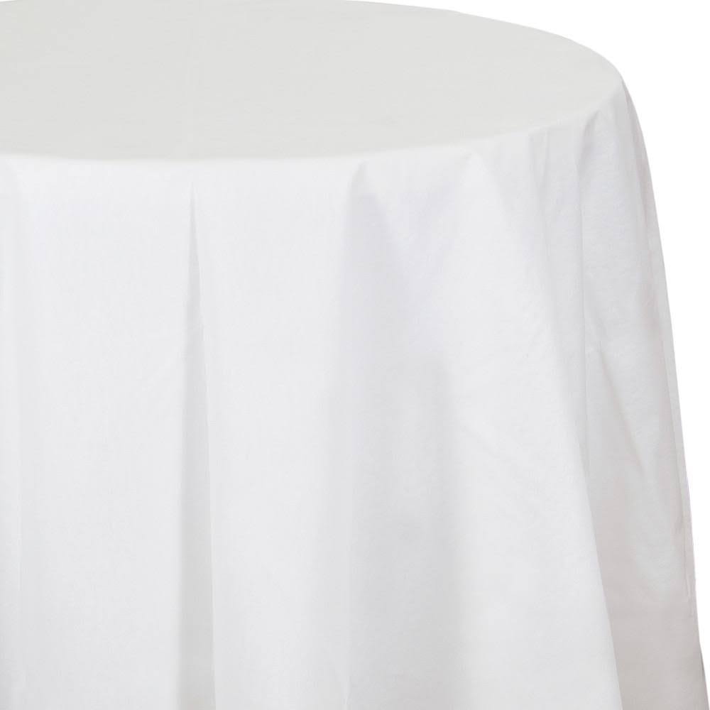 White Round Tablecover Case of 12 H659