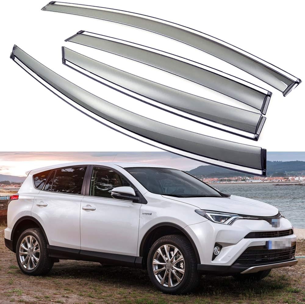 Car Window Visor Vent Shade Deflector Sun Rain Guards E517