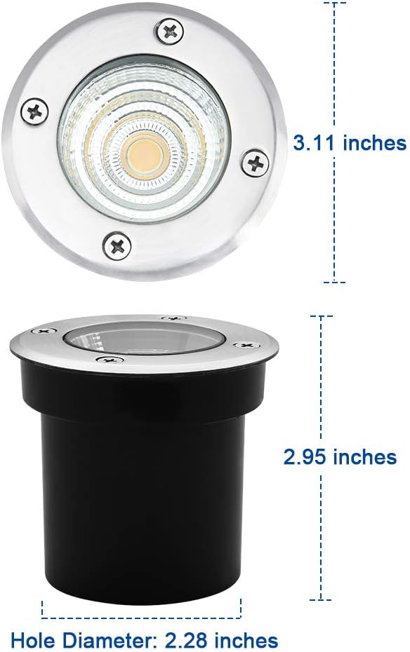 Low Voltage Waterproof 5W Warm White 3000K LED Landscape Lights 6 Pack R6837