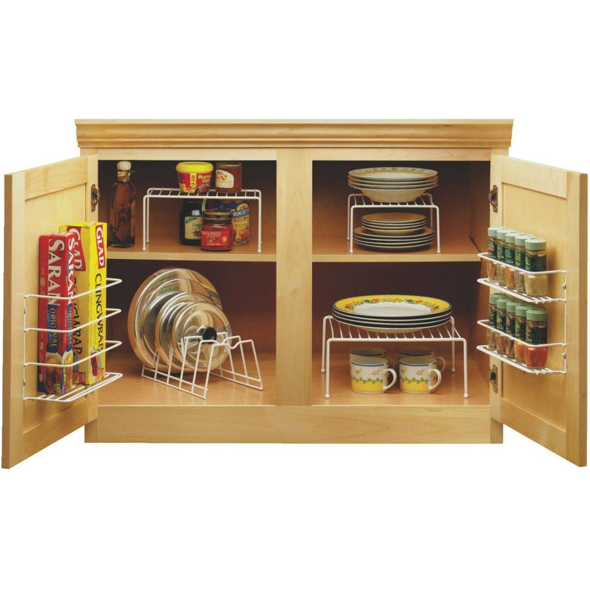 6 Piece Cabinet Organizer Set White U357959
