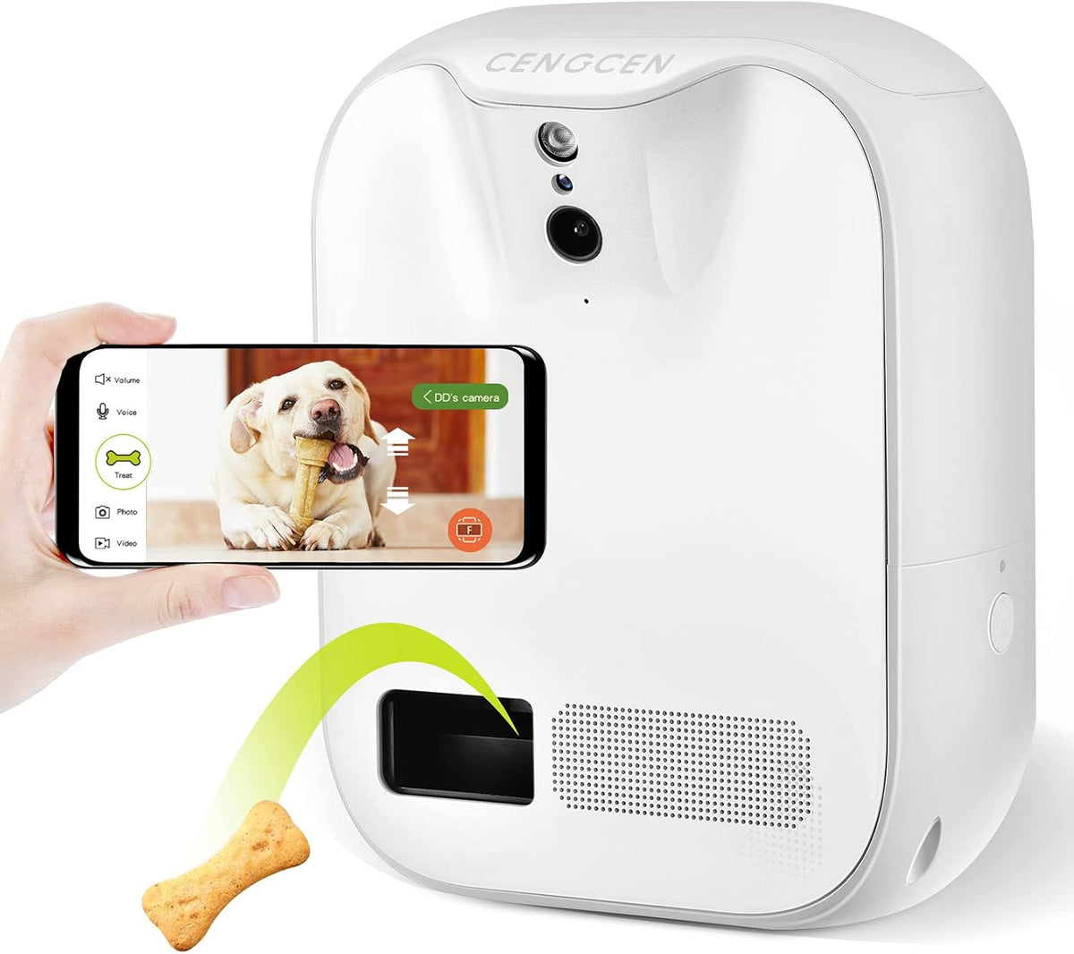 Dog Treat Dispenser Camera with Two-Way Audio Night Vision C2388
