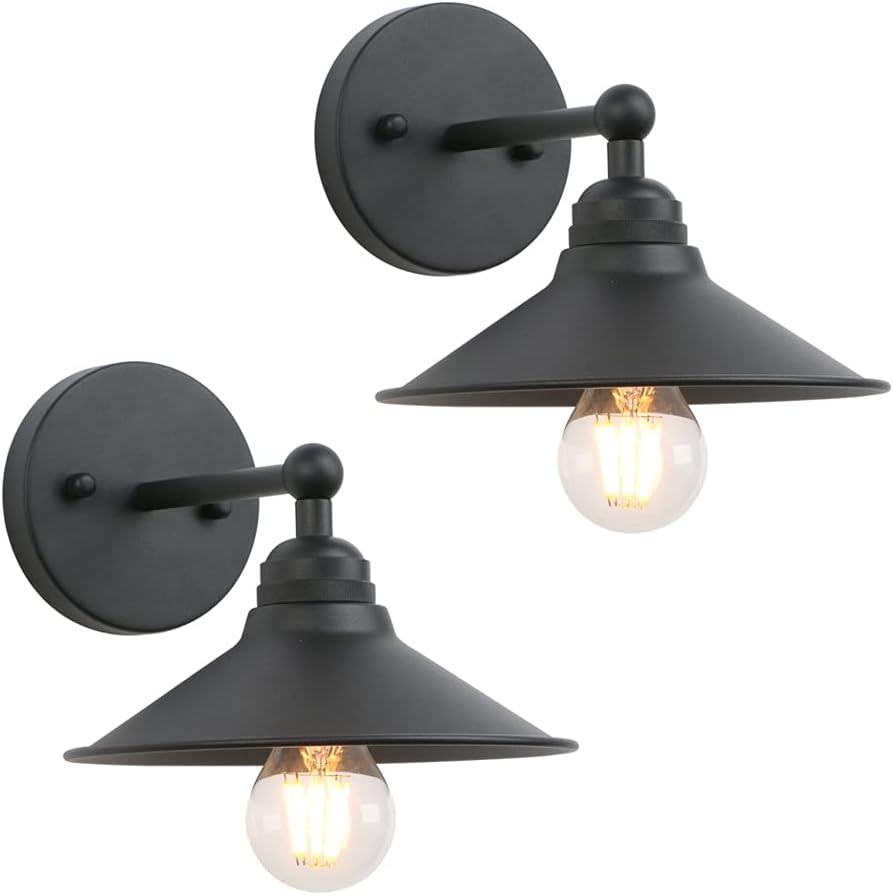 3 Pack Black Metal Wall Fixture Lighting Lamp X821