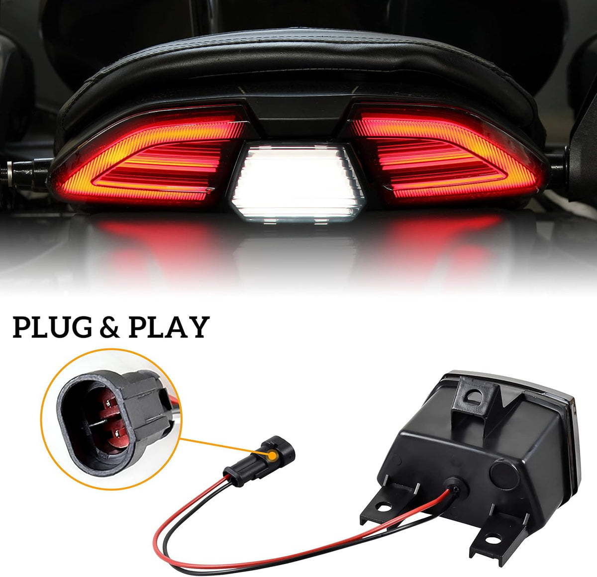 Smoked Black LED Tail Light Assembly U11138