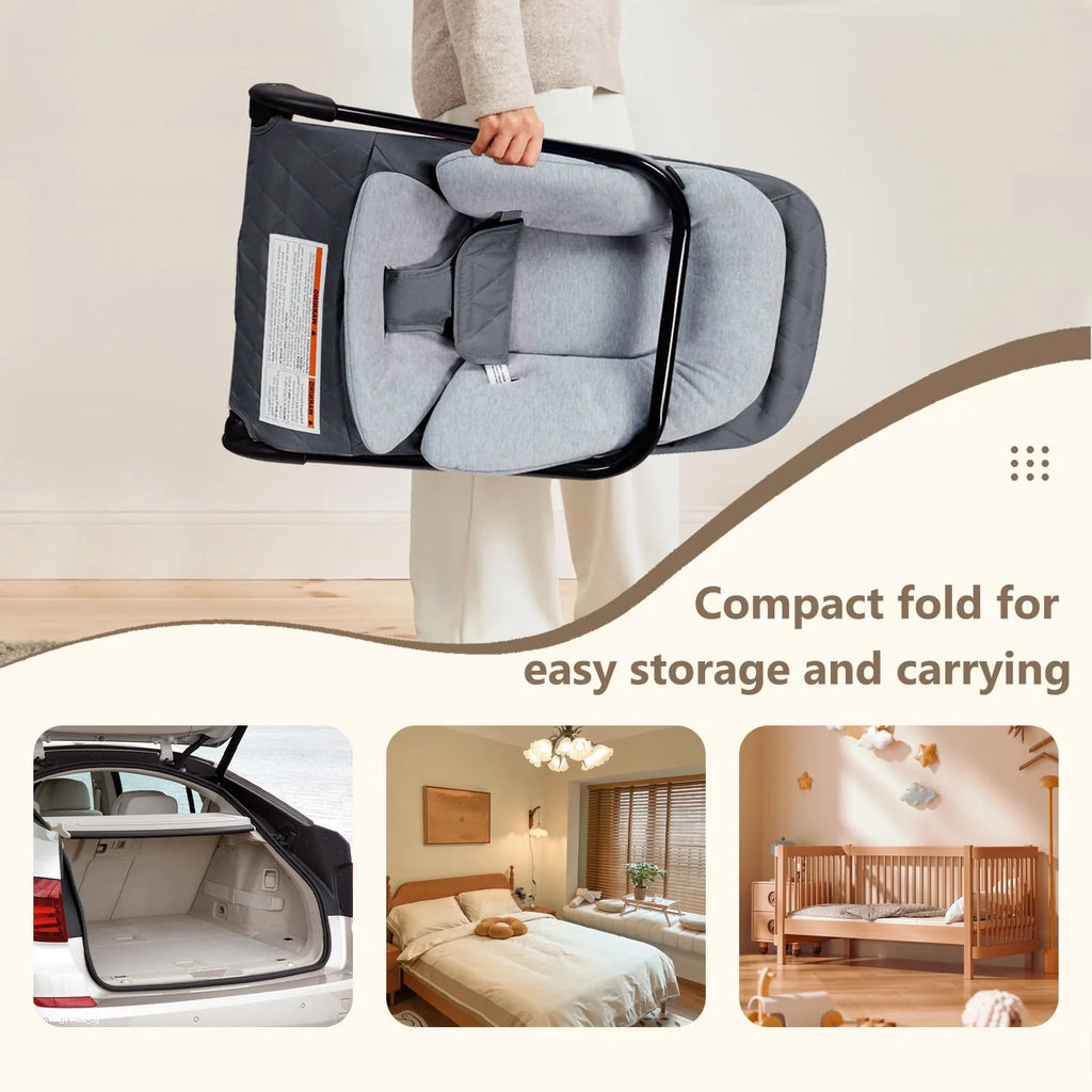 Baby Bouncer 3 in 1 Folding Rocker Seat Grey X180