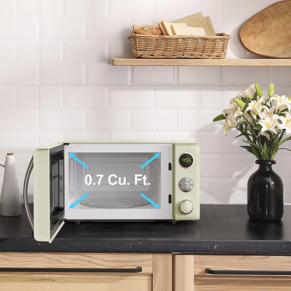 0.7 Cu. ft. 700 Watts Cream Countertop Microwave Oven I2900