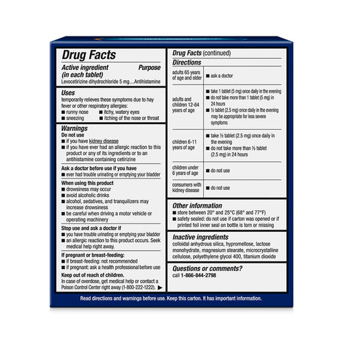 24 Hour Antihistamine 5 mg Tablets H779446