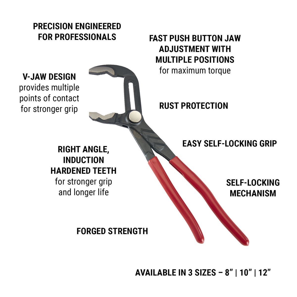 10 in. Water Pump Pliers Q881