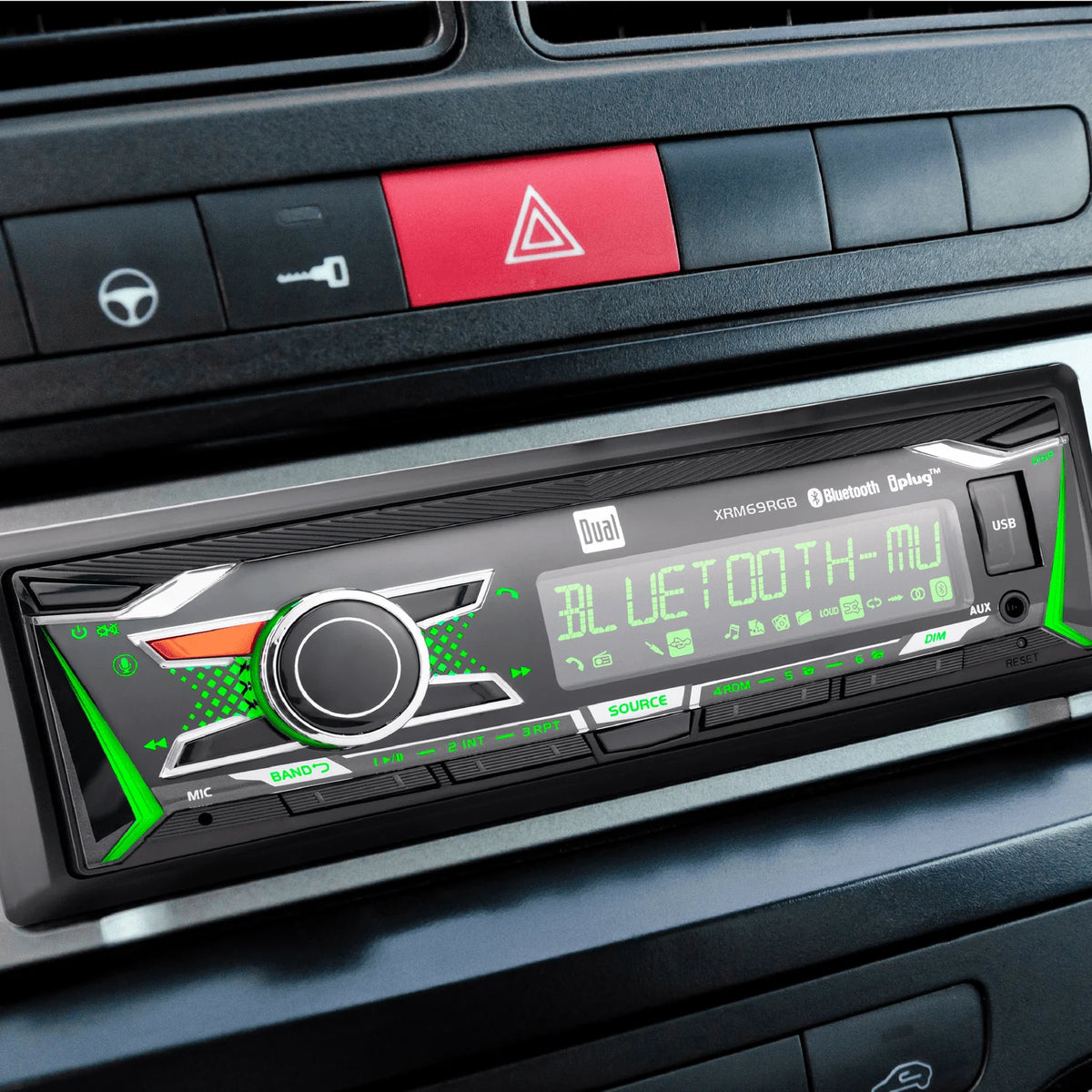 Single DIN Car Stereo Digital Media Receiver with Bluetooth C850527