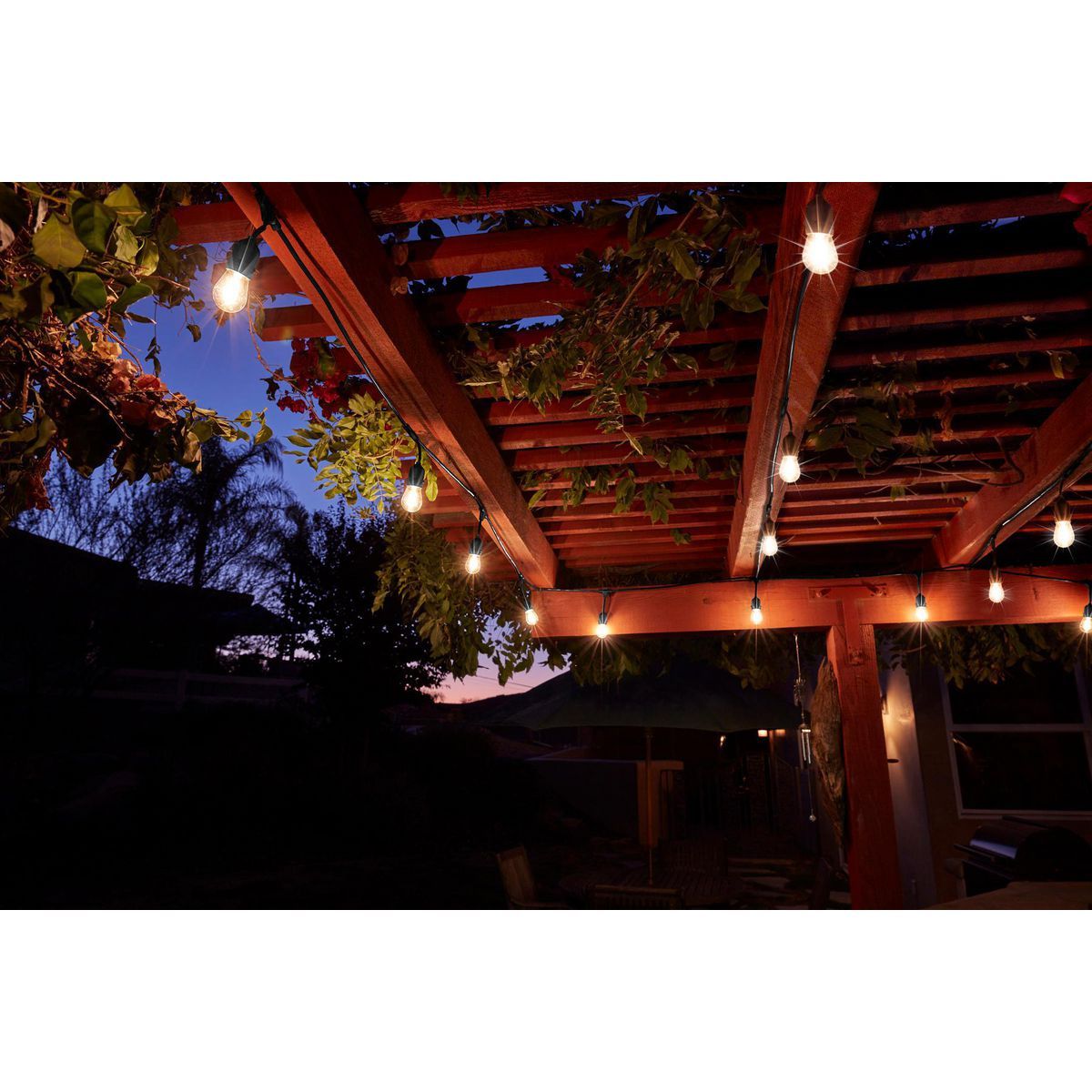 Black LED Outdoor String Lights T884539