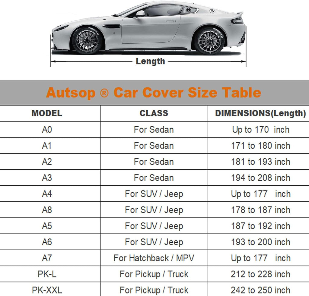 SUV Car Cover Waterproof All Weather 6 Layers with Zipper Cotton Z661