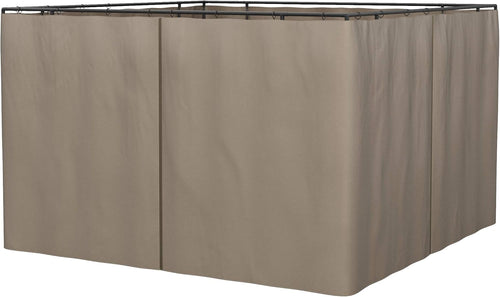 10' x 12' 4 Panel Beige Gazebo Sidewall Set A4187