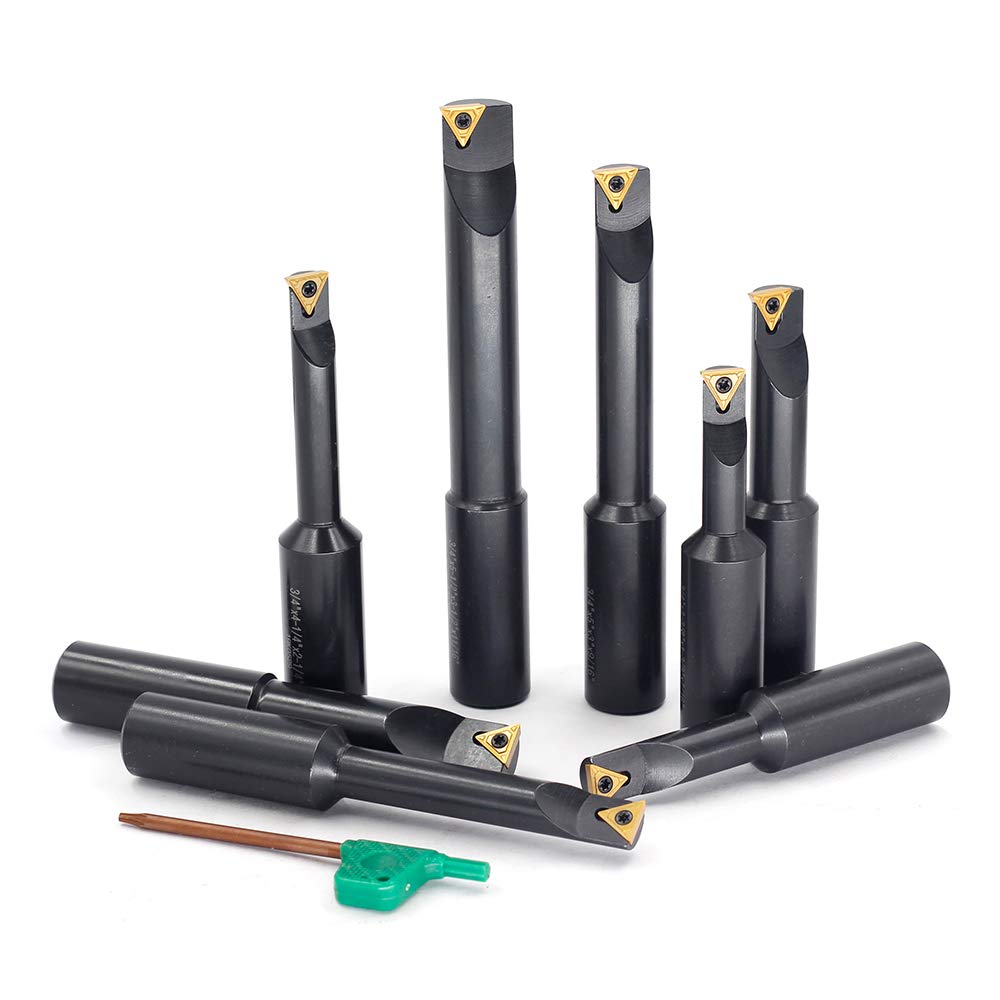 3/4 Shank Indexable Boring Bars 8 Pieces/Set with Carbide Inserts U867