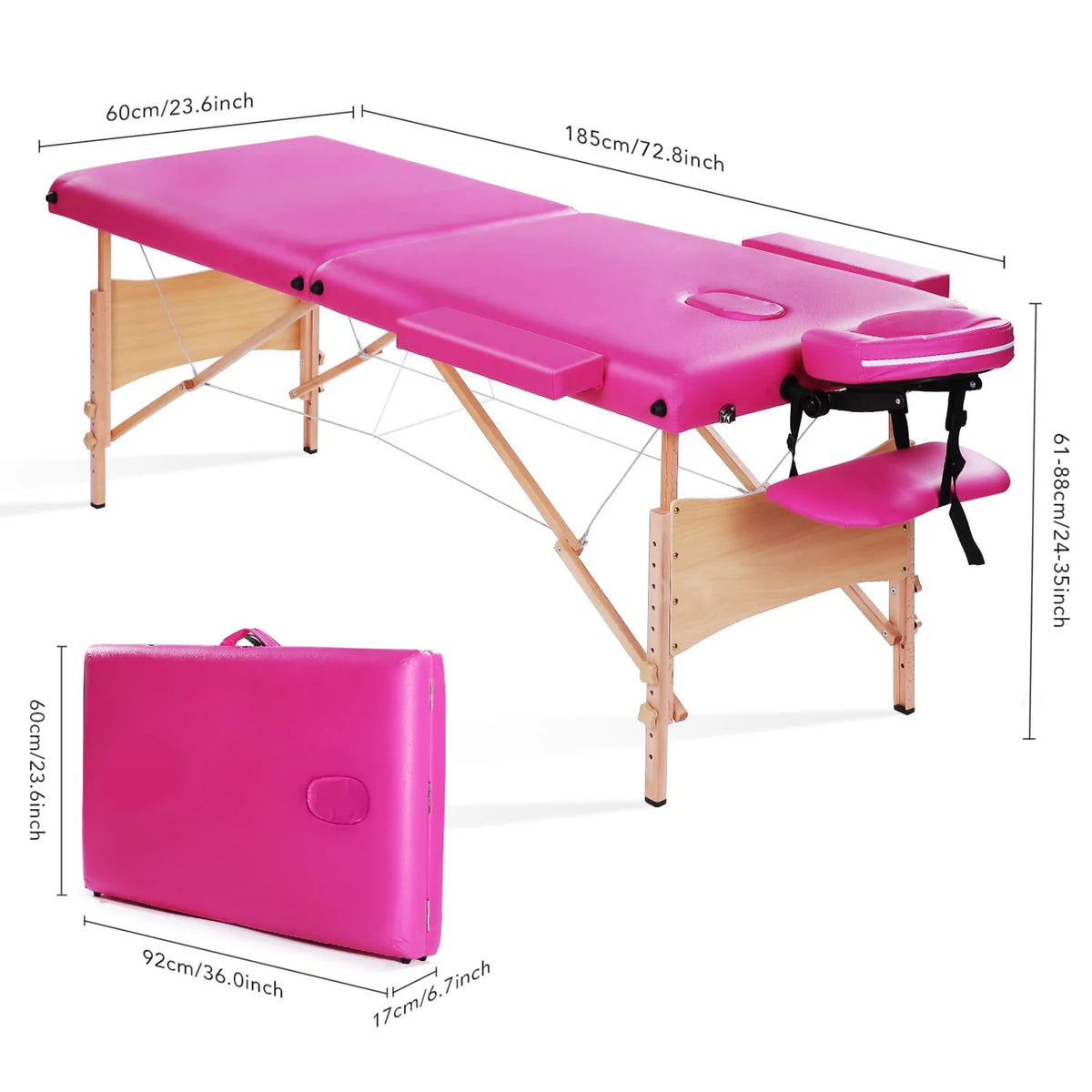 Portable Adjustable Height Massage Table 496LB X304