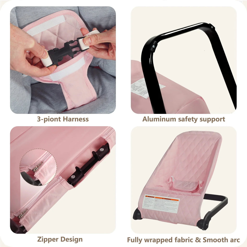 Baby Bouncer 3 in 1 Folding Rocker Seat Grey X180