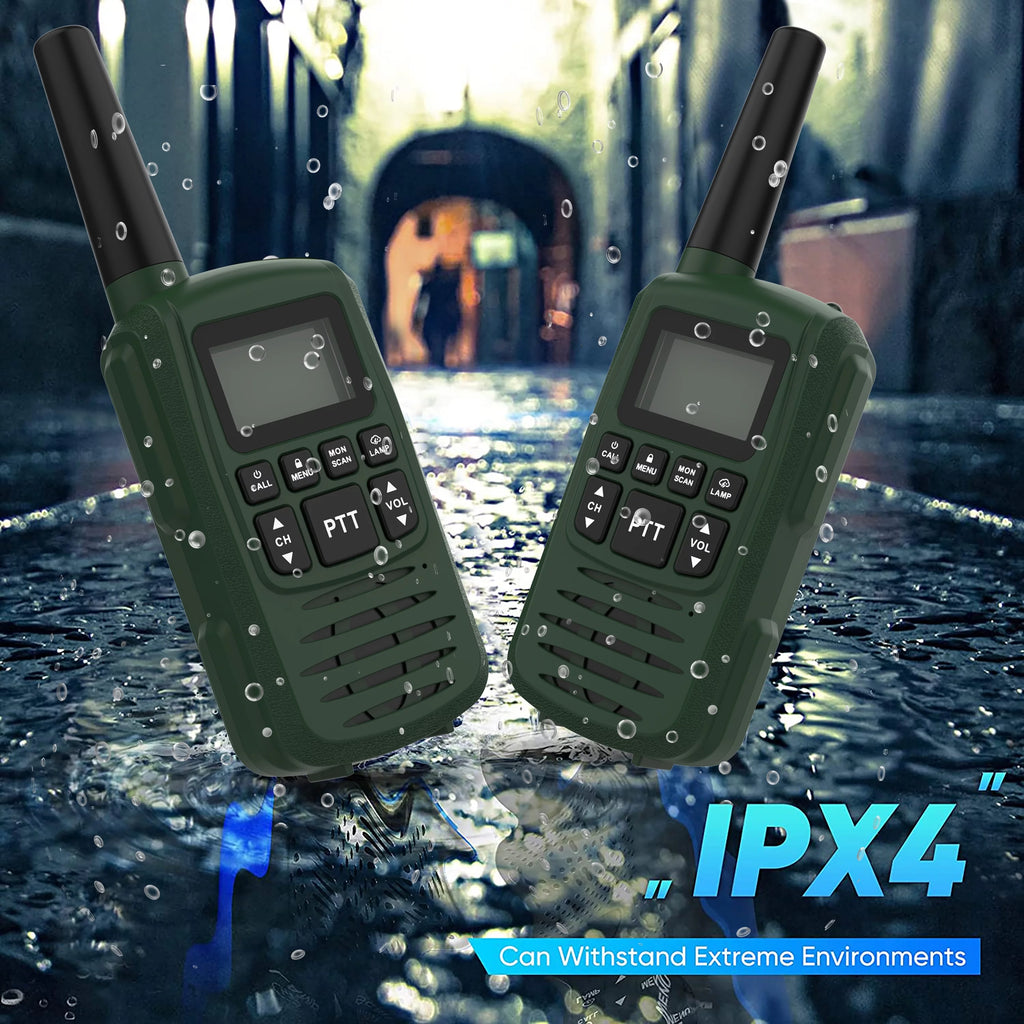 Green 22 Channel 2 Pack Walkie Talkie Q83933