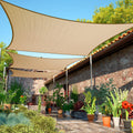 14' x 20' Beige Rectangle Sun Shade Sail T472