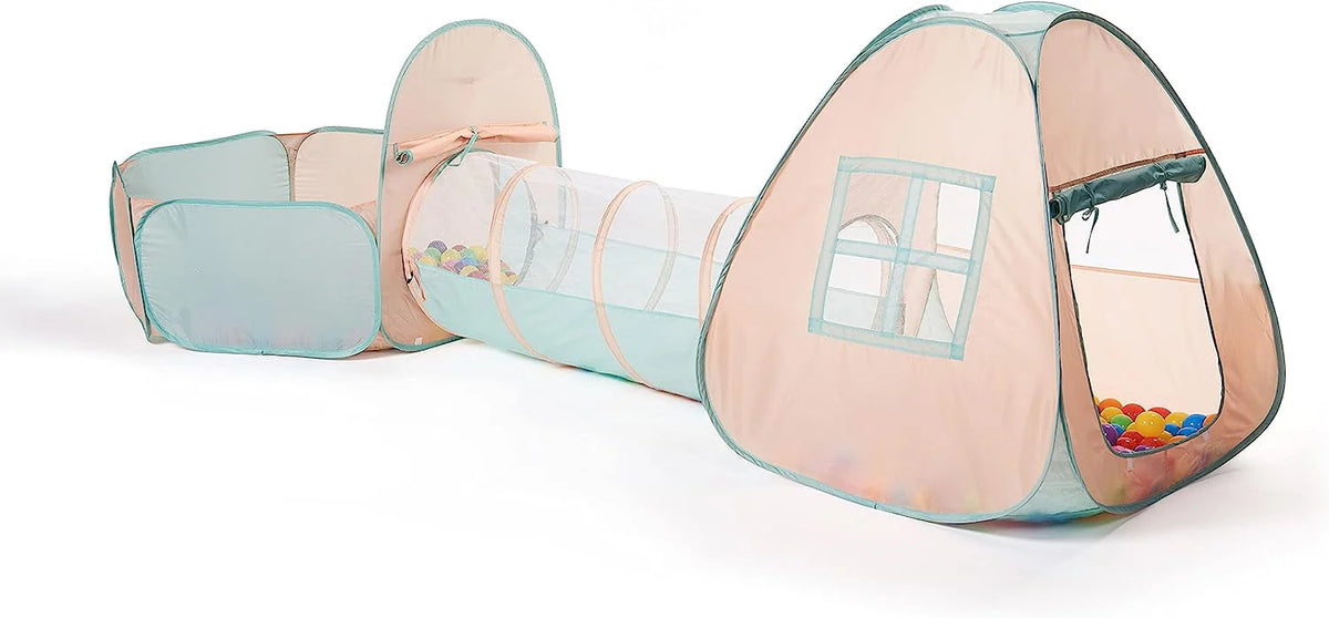 8 in 1 Pop Up Children Play Tent House with 4 Tunnel J30695