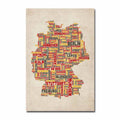 Germany Cities Text Map Canvas Art K549084