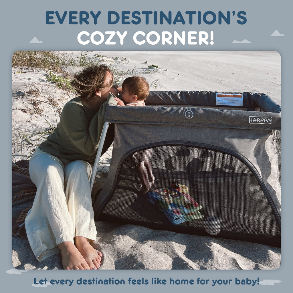 Portable Foldable Travel Crib with Mattress W1149