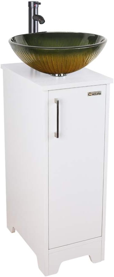13 inch White Free Standing Bathroom Vanity E367