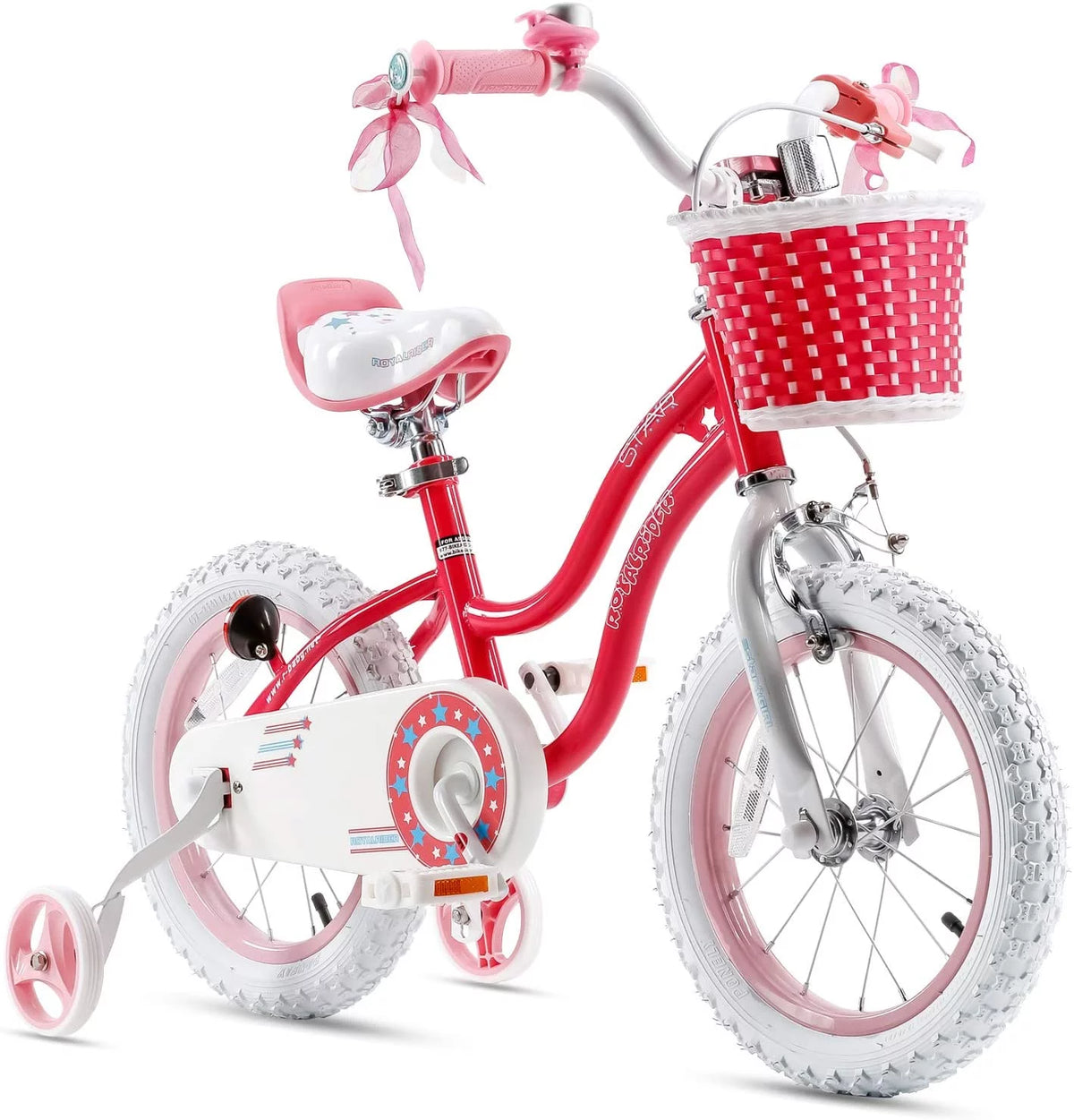 Blue 14 In Kids Bike with Basket and Training Wheels W848718