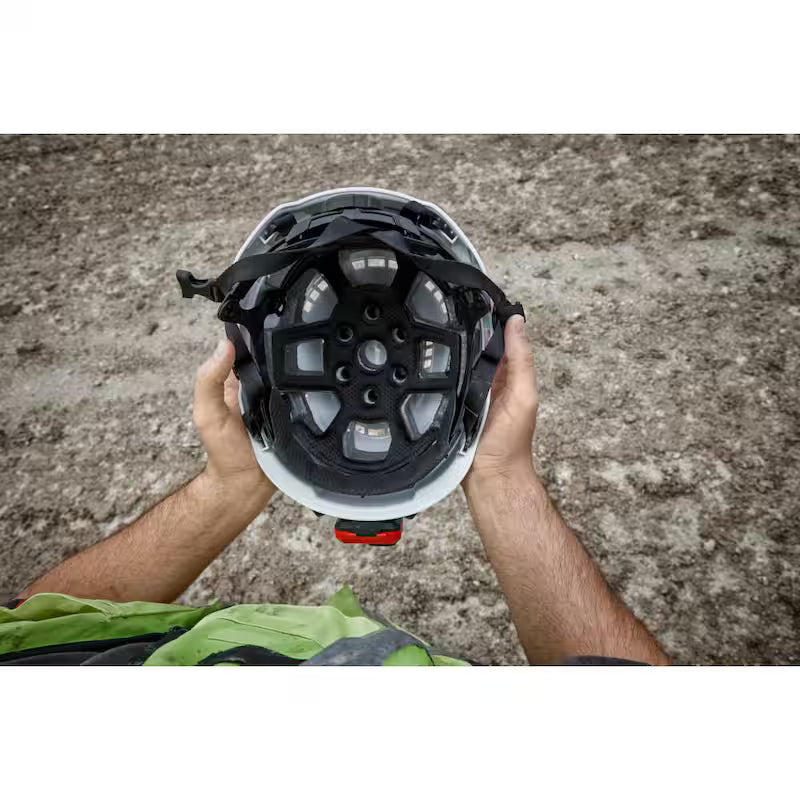 Gray Type 2 Class C Vented Safety Helmet Y62923