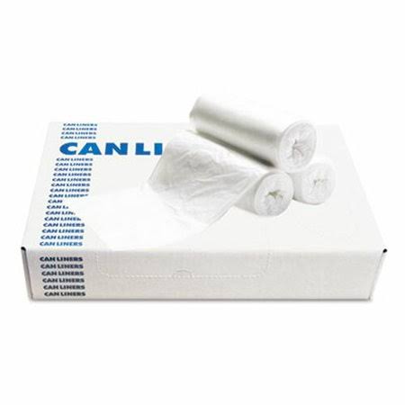 56 Gal 0.6 Mil White Waste Can Liners M426