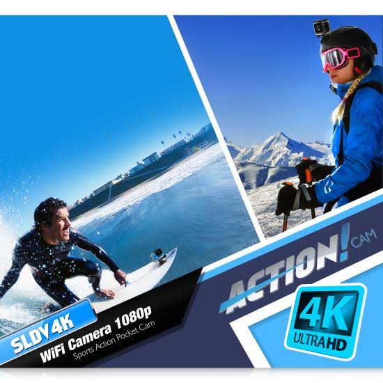 8.0 MP Ultra HD 4K Black Action Camera I757071