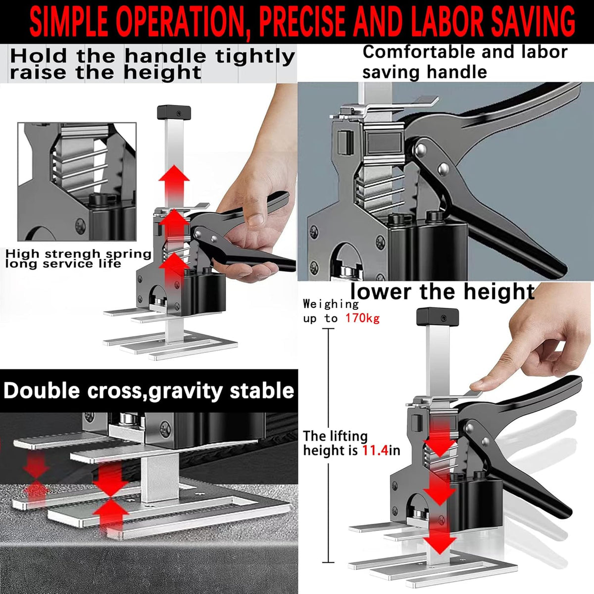 Labor Saving Arm 2PCS Multi-Function Hand Tool Jack P34321