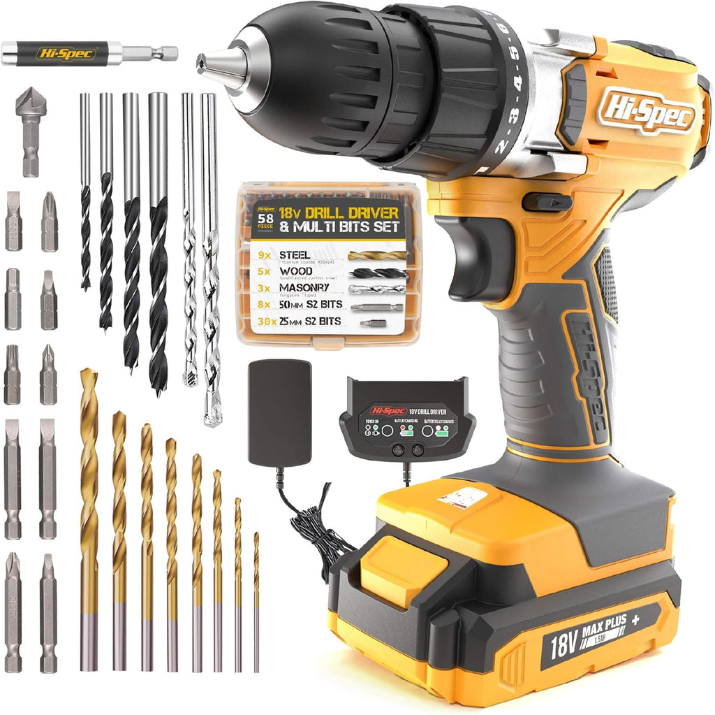18V Pink Cordless Drill Driver & Bit Set with Tool Case I51659