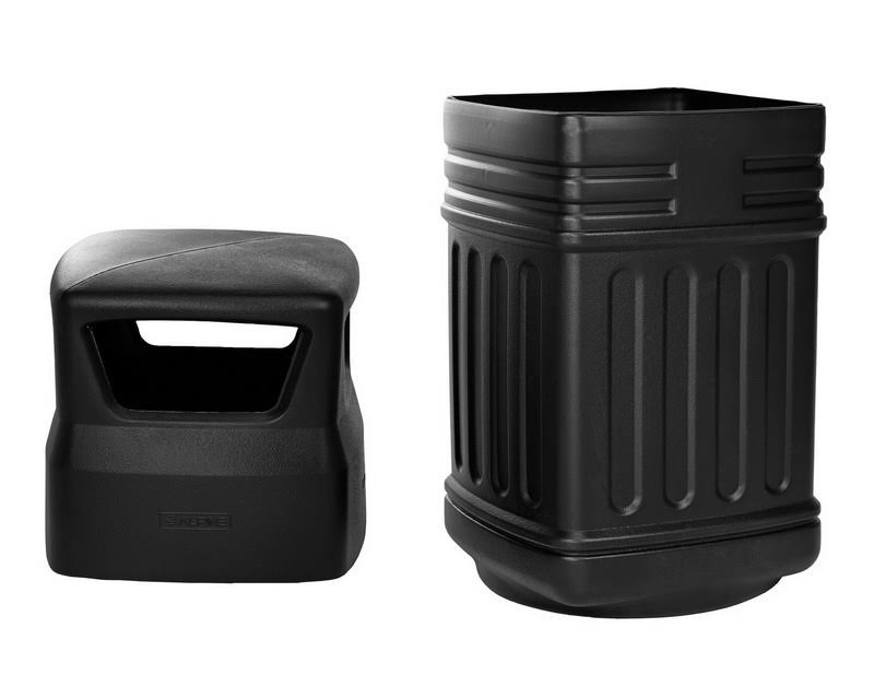 Black 16-Gallon Outdoor/Indoor Trash Can X647830