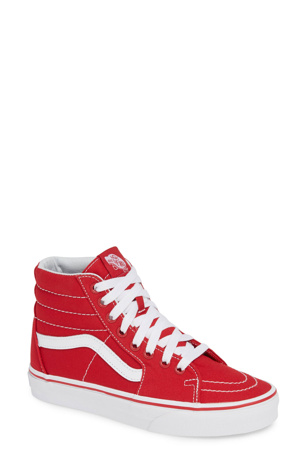 Red Canvas Sk8-Hi O800