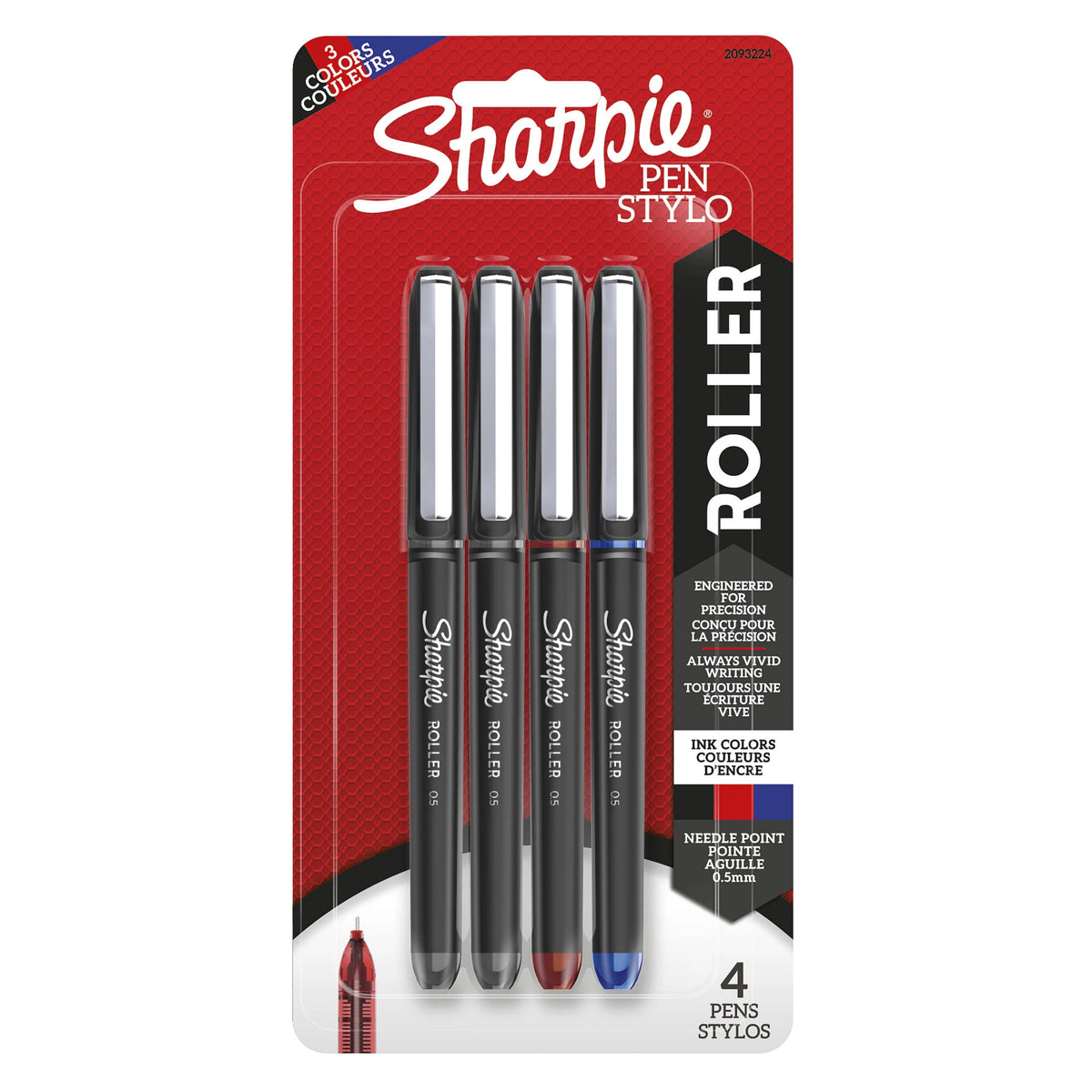 Rollerball Pens .5mm 4/Pkg R783
