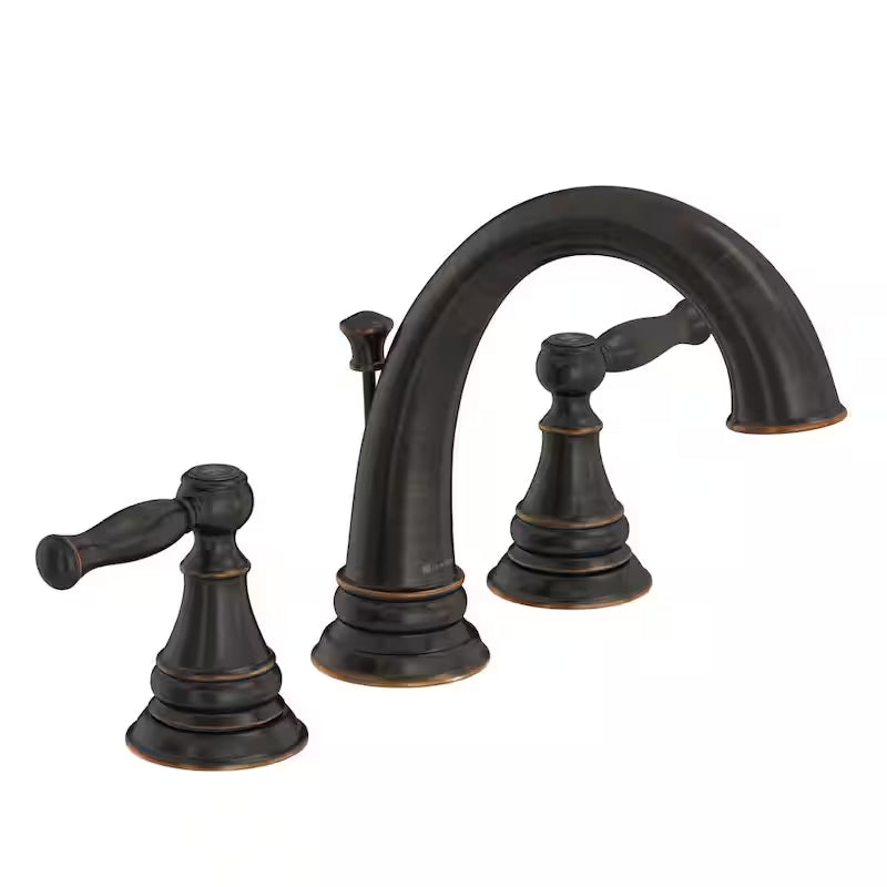8 in. Widespread Double-Handle High-Arc Bathroom Faucet in Bronze X76954