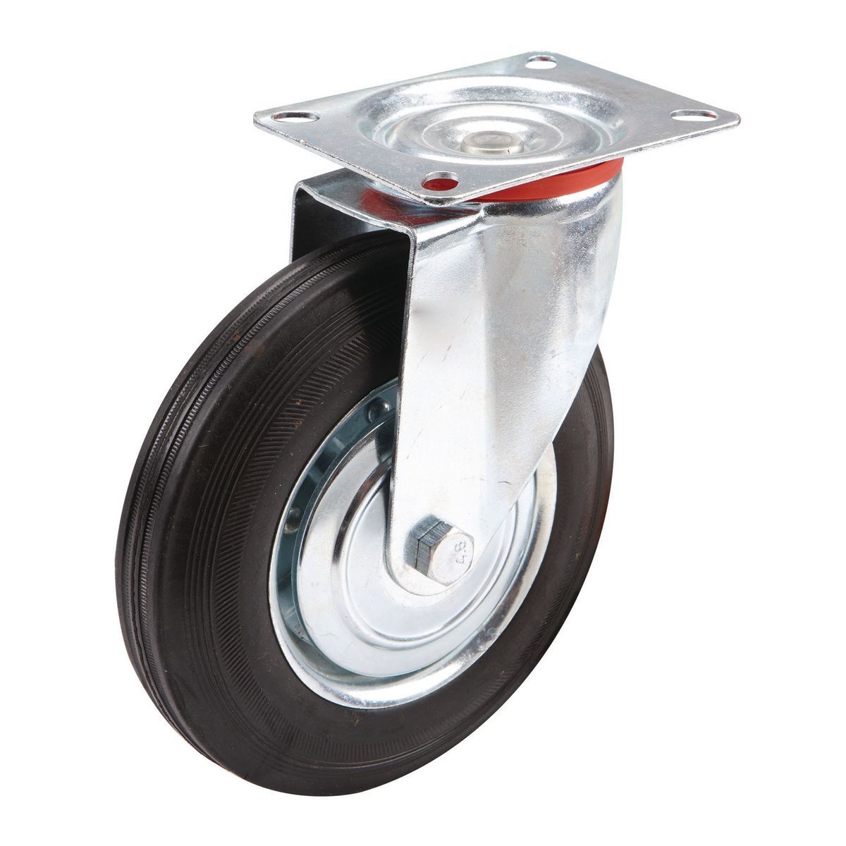 8 in. Cushioned Rubber Swivel Caster O77772