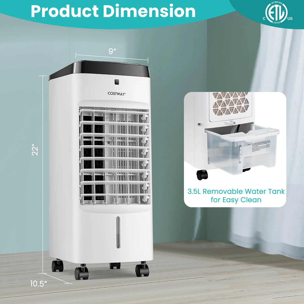4-in-1 Evaporative Air Cooler with Fan Humidifier G935894