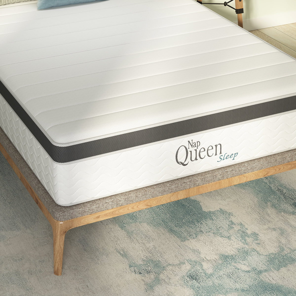Queen 8” Hybrid Cool Gel Memory Foam and Coils Mattress Y807487