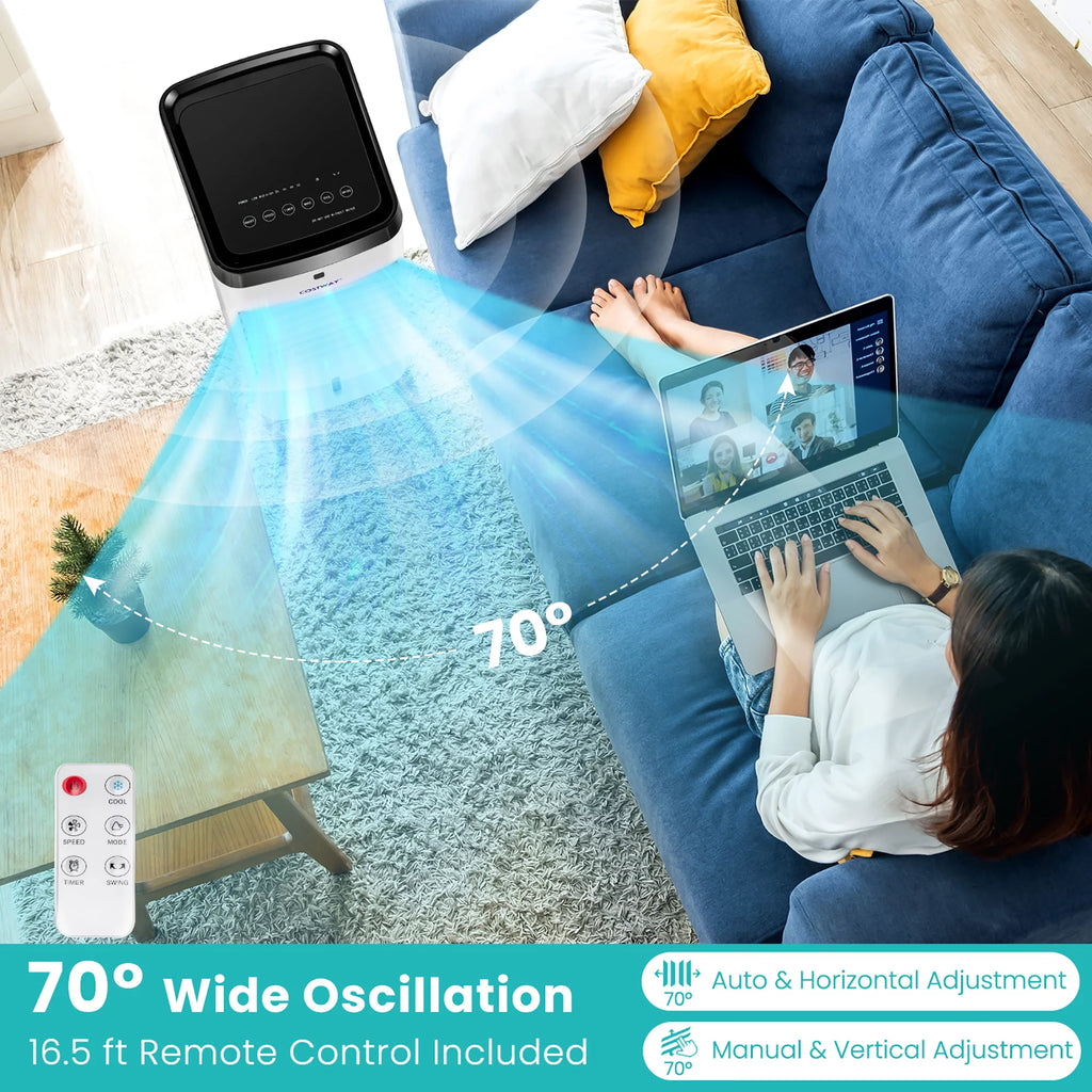 4-in-1 Evaporative Air Cooler with Fan Humidifier G935894