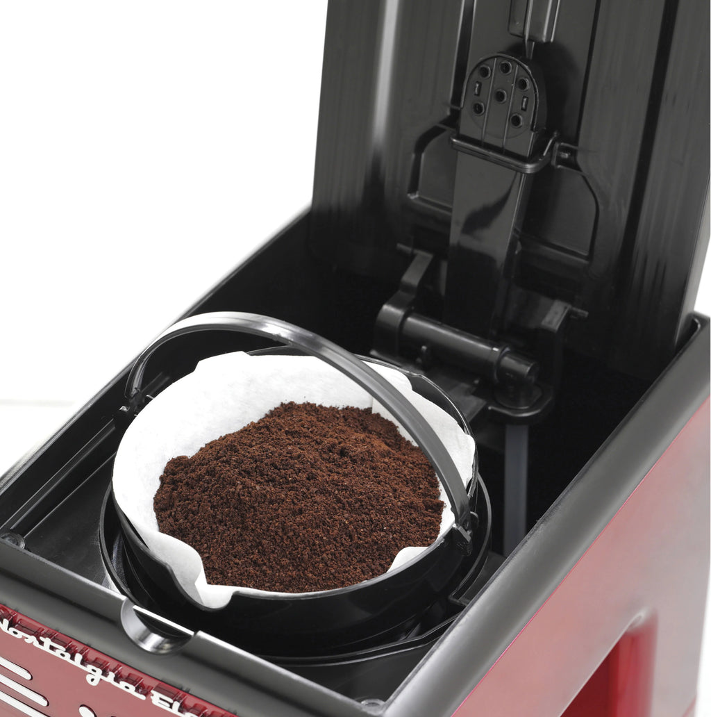 Red 12-Cup Programmable Retro Coffee Maker B504791