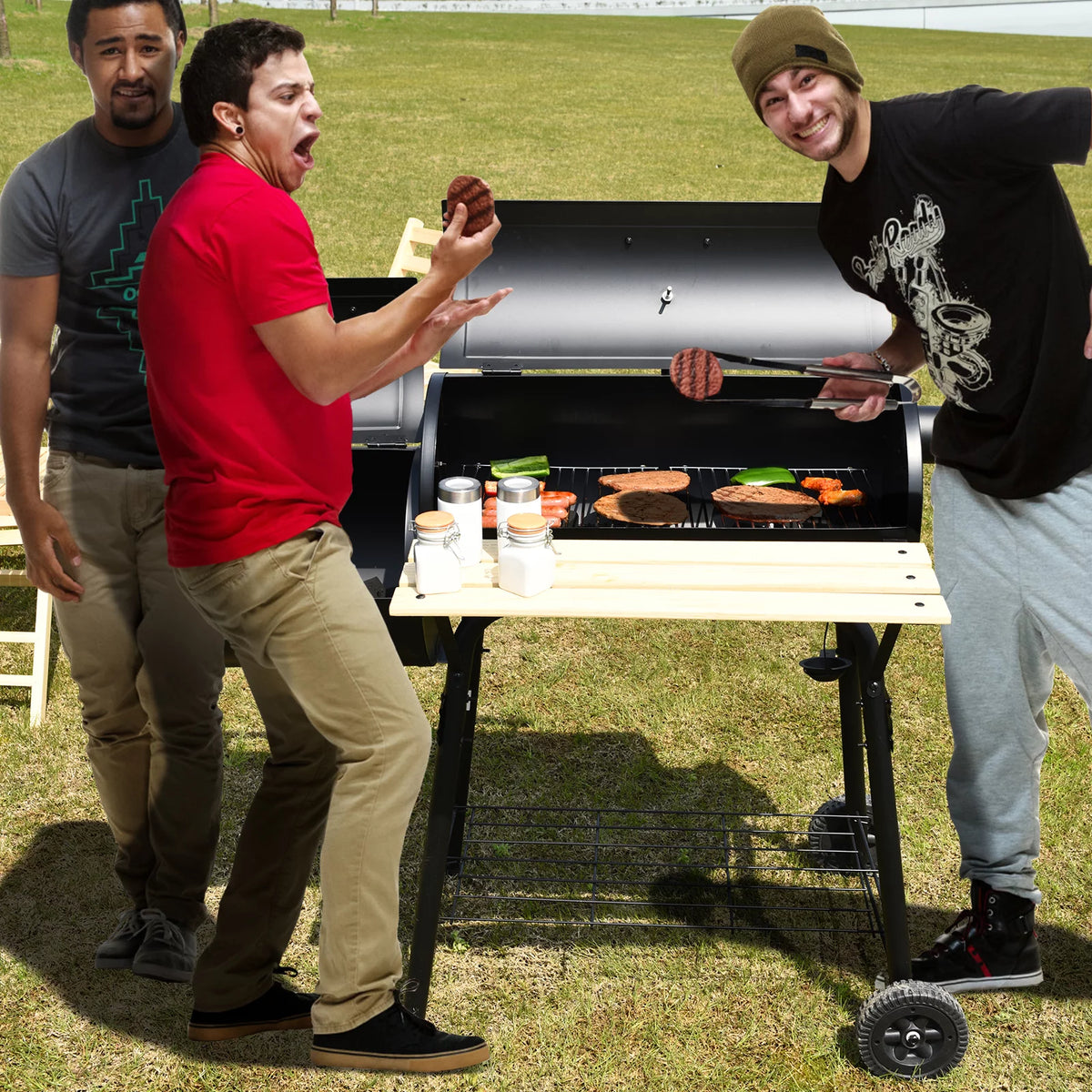 Charcoal BBQ Grill Smoker G62013