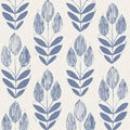 Blue Floral Wallpaper Roll O8680