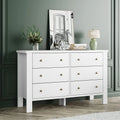 White 6 Drawer Wood Dresser W721018