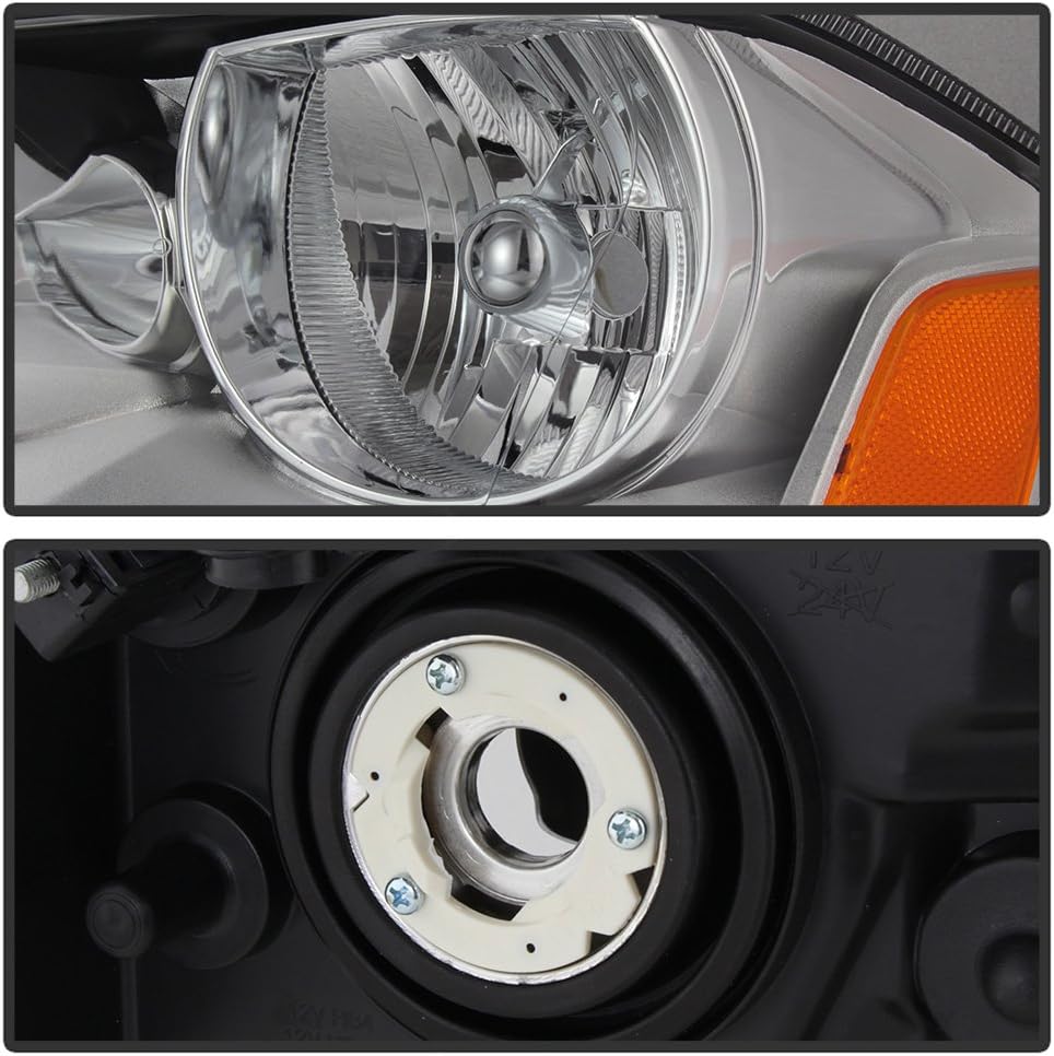 2008-2014 Dodge Avenger Chrome Housing Headlights Replacement Pair Set Z281318