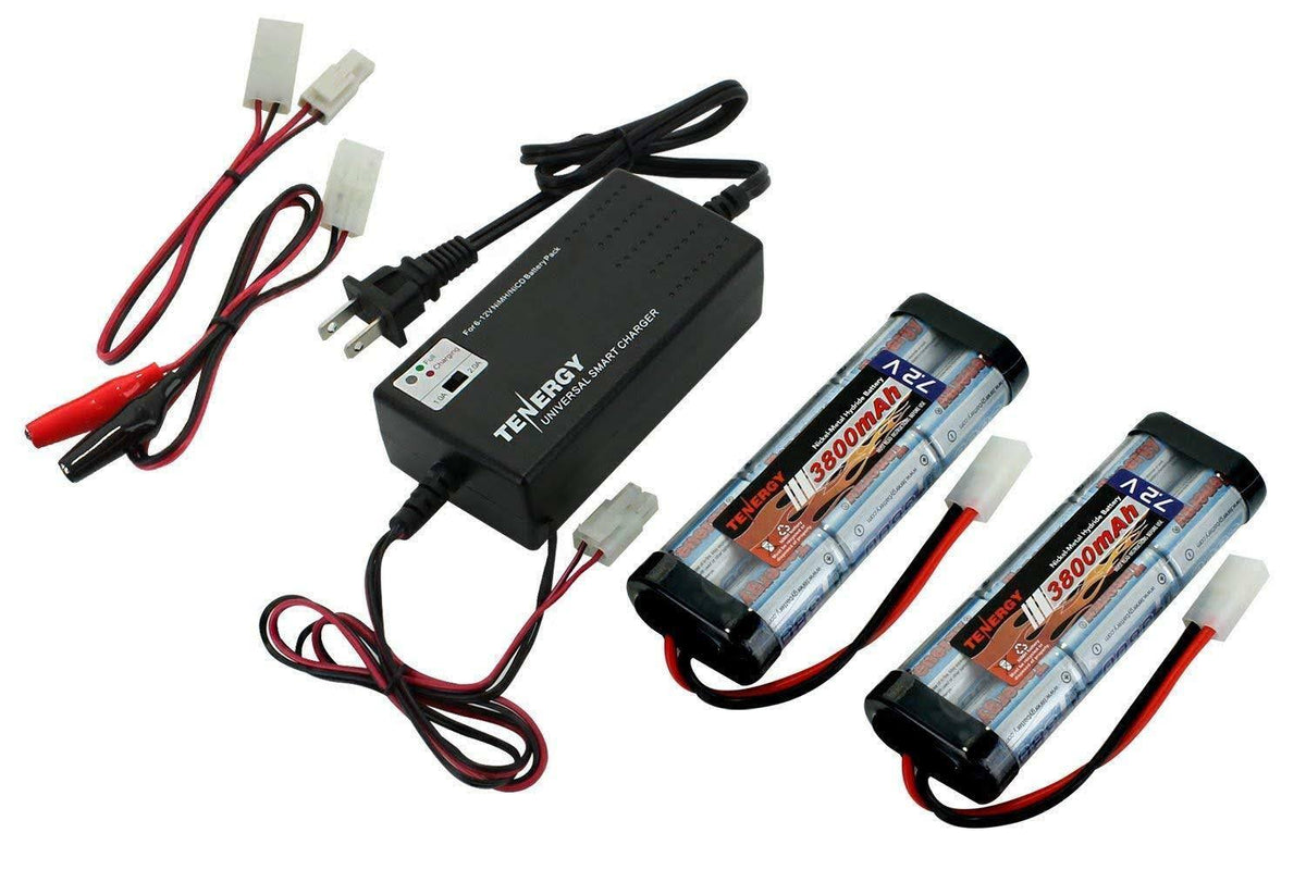 Universal Smart Charger 6V - 12V + 2 Pcs 7.2V NiMH 3800mAh Battery Packs S7933