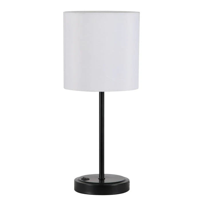 Black Metal Stick Lamp with USB Port X63985