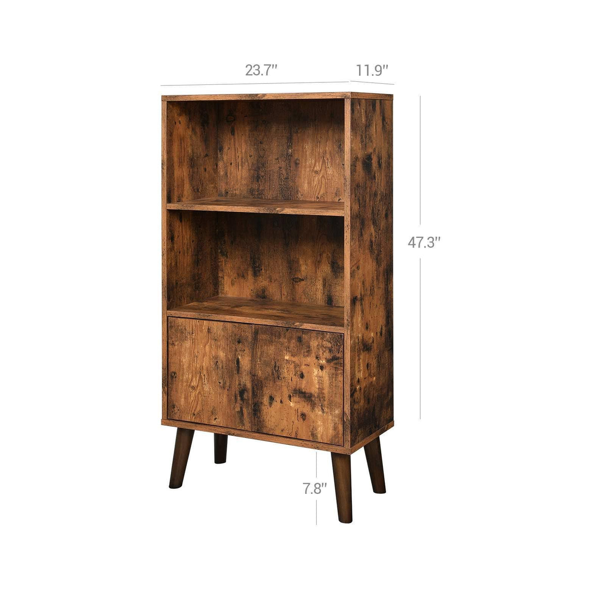 2-Tier Bookcase with Doors T659