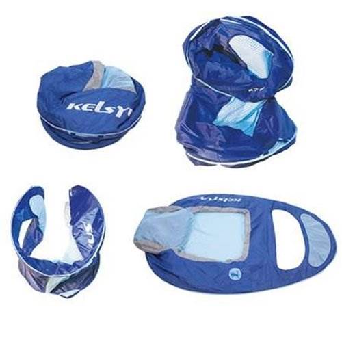 Blue Inflatable Floating Pool Lounger with Cup Holder E99241